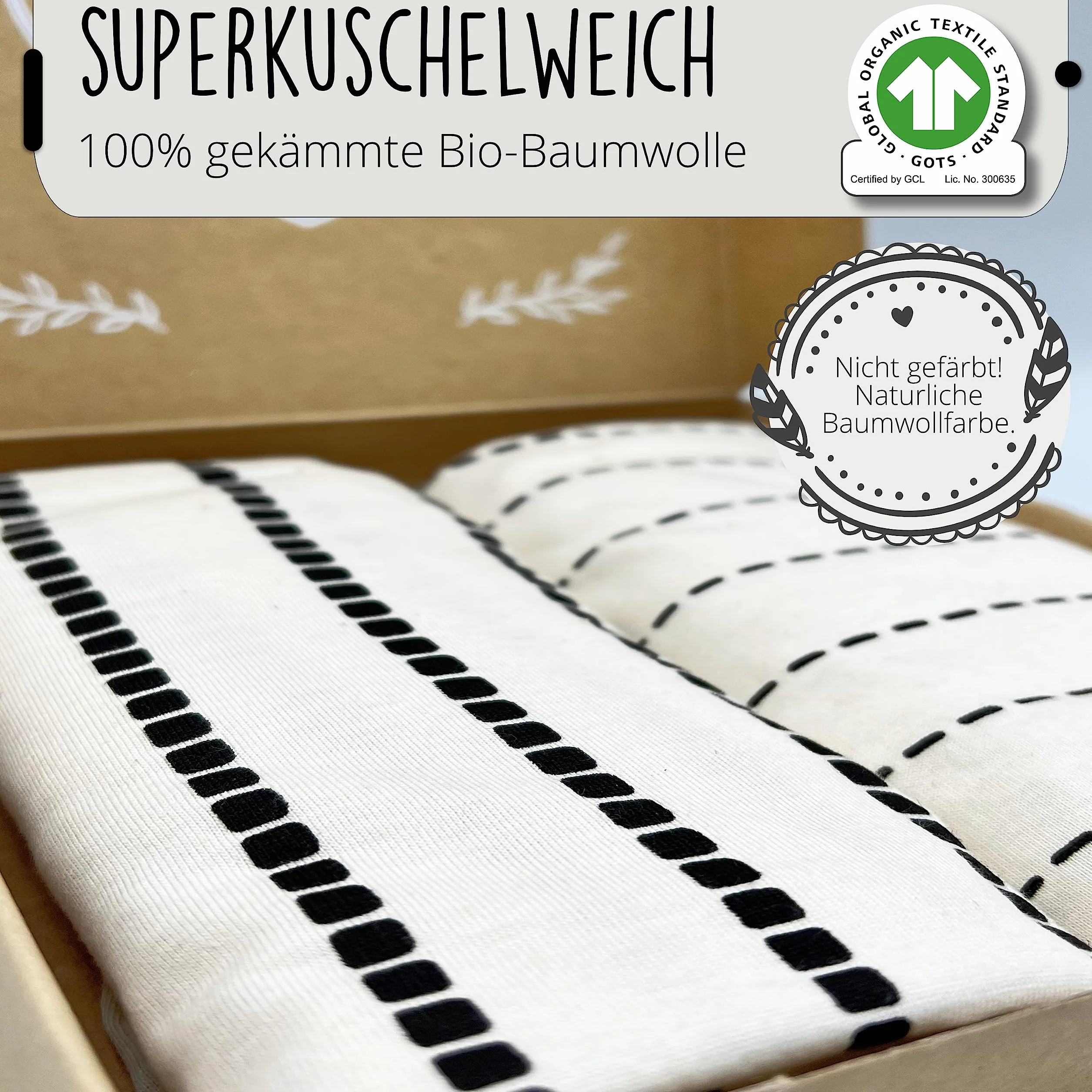 mimaDu - Zestaw 2 prześcieradeł z gumką GOTS z bawełny organicznej 80 x 40 cm, również do wózków dziecięcych, 80 x 35 cm, prześcieradła z gumką do wózków dziecięcych, wózków wiklinowych, kosza
