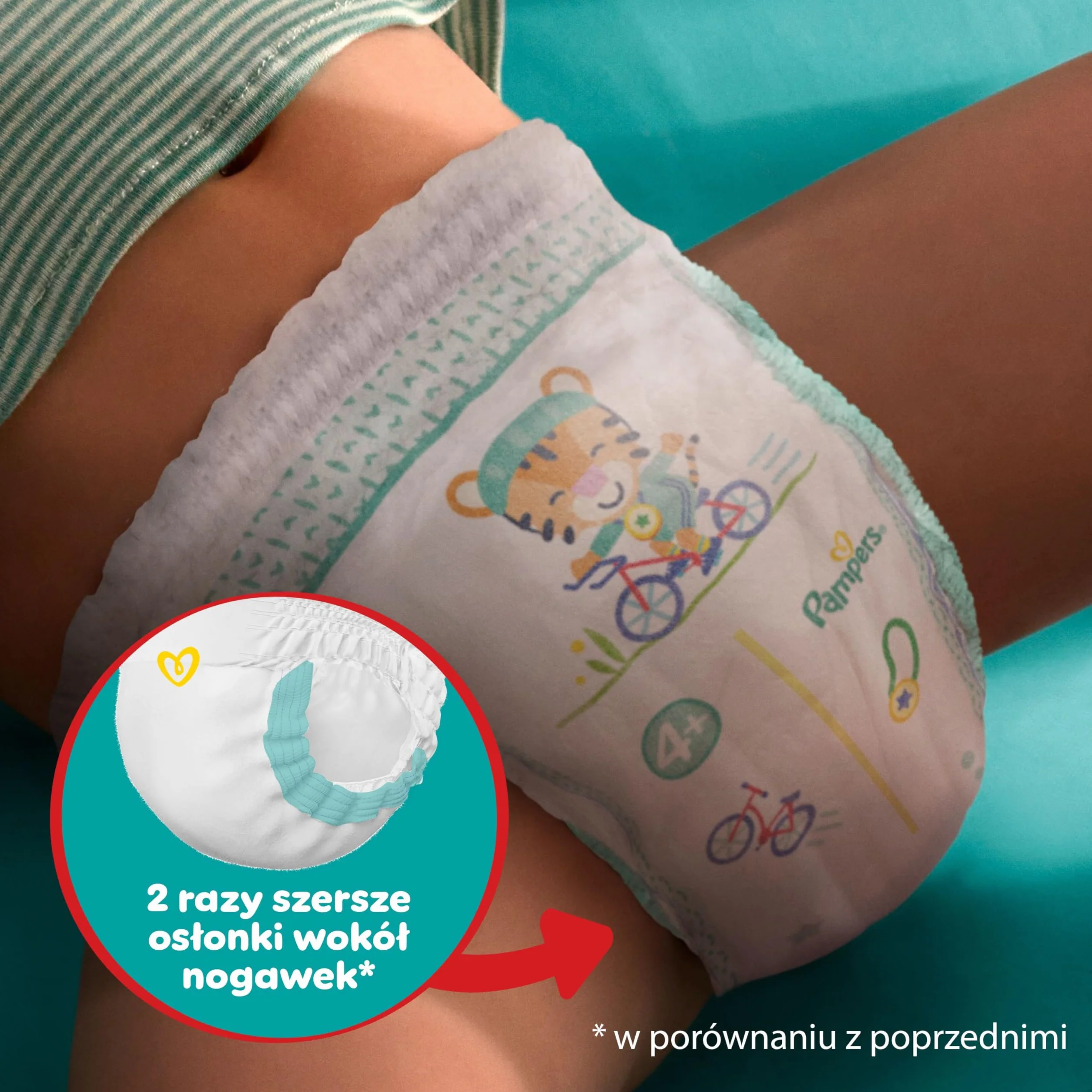 Pampers Pants Pieluchomajtki Rozmiar 4 (9-15kg), 176 Sztuk, Pieluchy z Kieszonką Stop & Protect Zapobiegającą Przeciekaniu z Tyłu