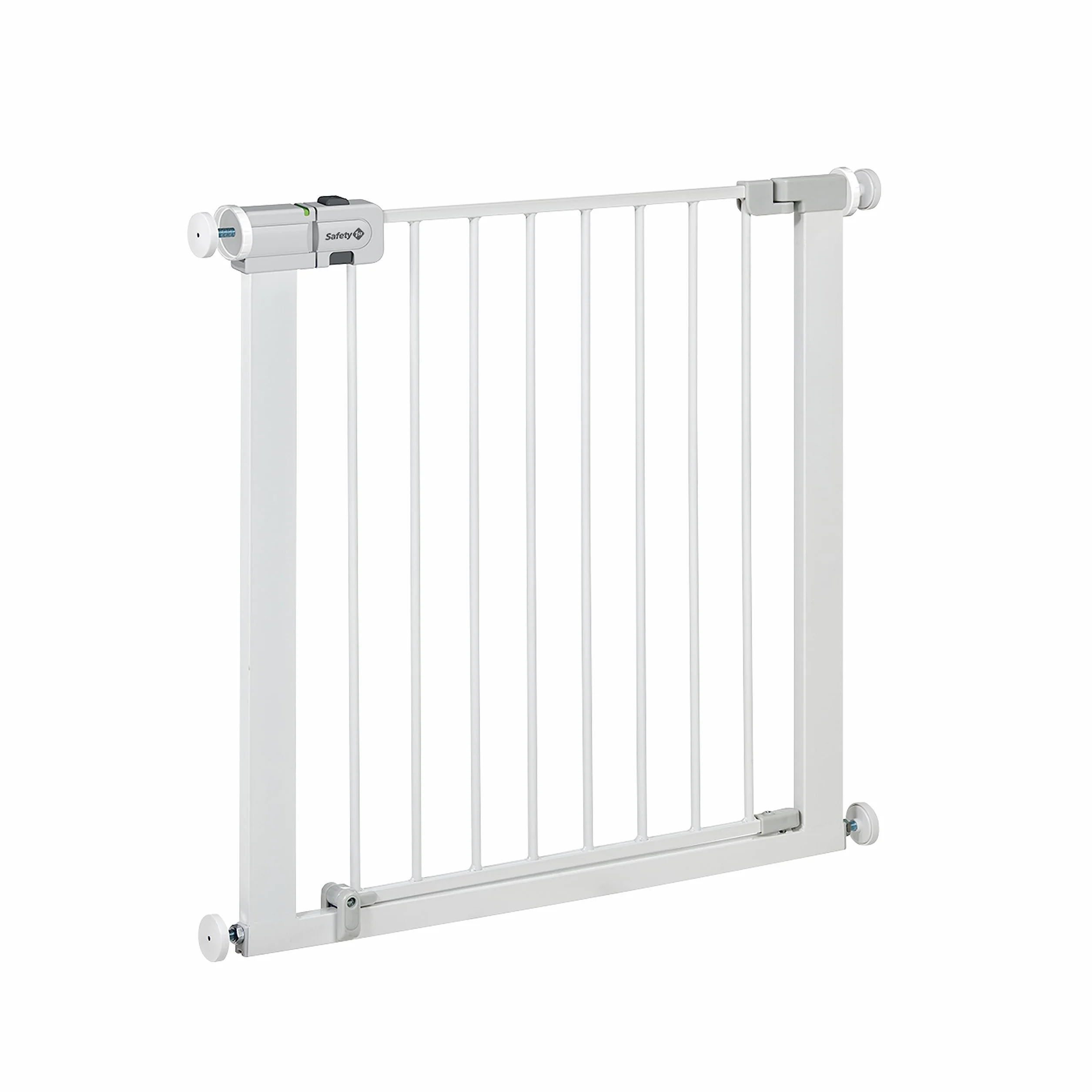 Safety 1st Secure Tech Simply Close, Rozsuwana Bramka Zabezpieczająca, Bramka Zabezpieczająca z Mechanizmem Dociskowym, od 6 miesięcy do 2 lat, Metal White (metalowa w kolorze białym)