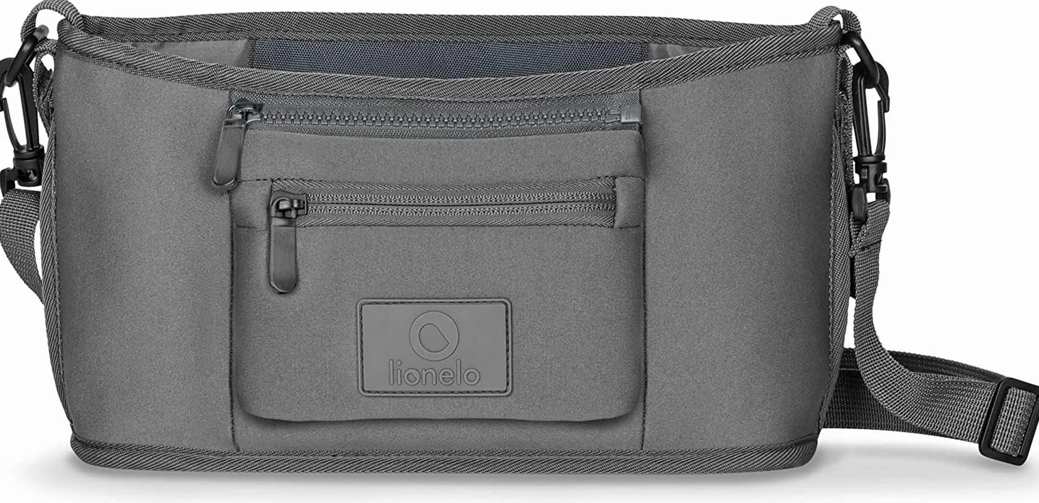 LIONELO Little Cube organizer do wózka dziecięcego, wodoszczelny, torba na ramię, szary