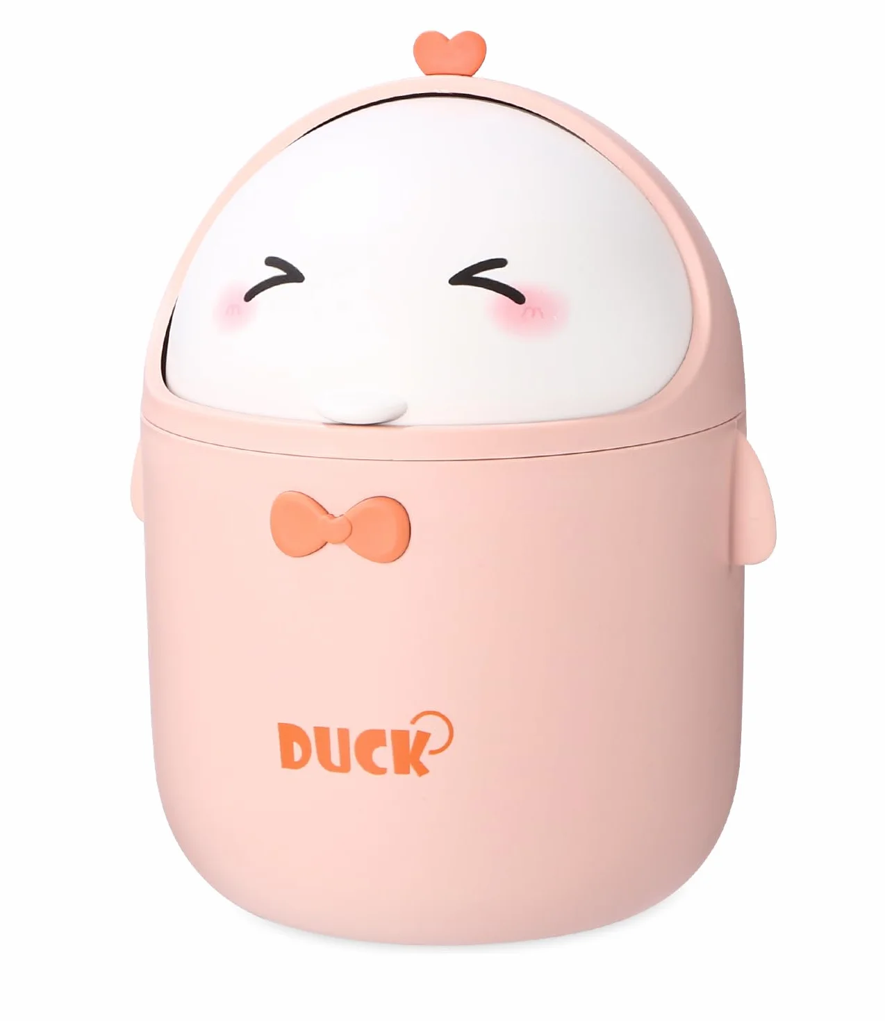 Huifoo Mini Kosz na Śmieci z Pokrywką - Słodka Dekoracja Kawaii, Pudełko do Przechowywania do Biura, Pokoju Dziecięcego, Toaletki, Salonu