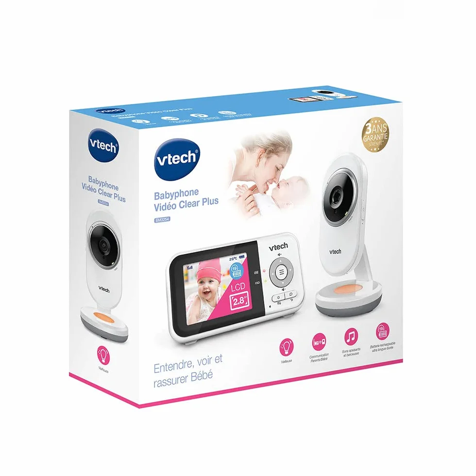 VTech BM3254 Monitor dziecka z kamerą 2,8" ekran LCD kolorowe światło nocne dwukierunkowy rozmowę biały