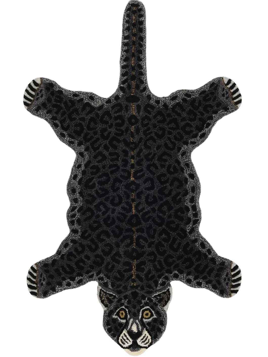RugVista Leopard, Dywan dziecięcy, 100 x 160 cm, Wysoki, Pokój Czyścić wyłącznie chemicznie, Bez niebezpiecznych chemikaliów, Czarny