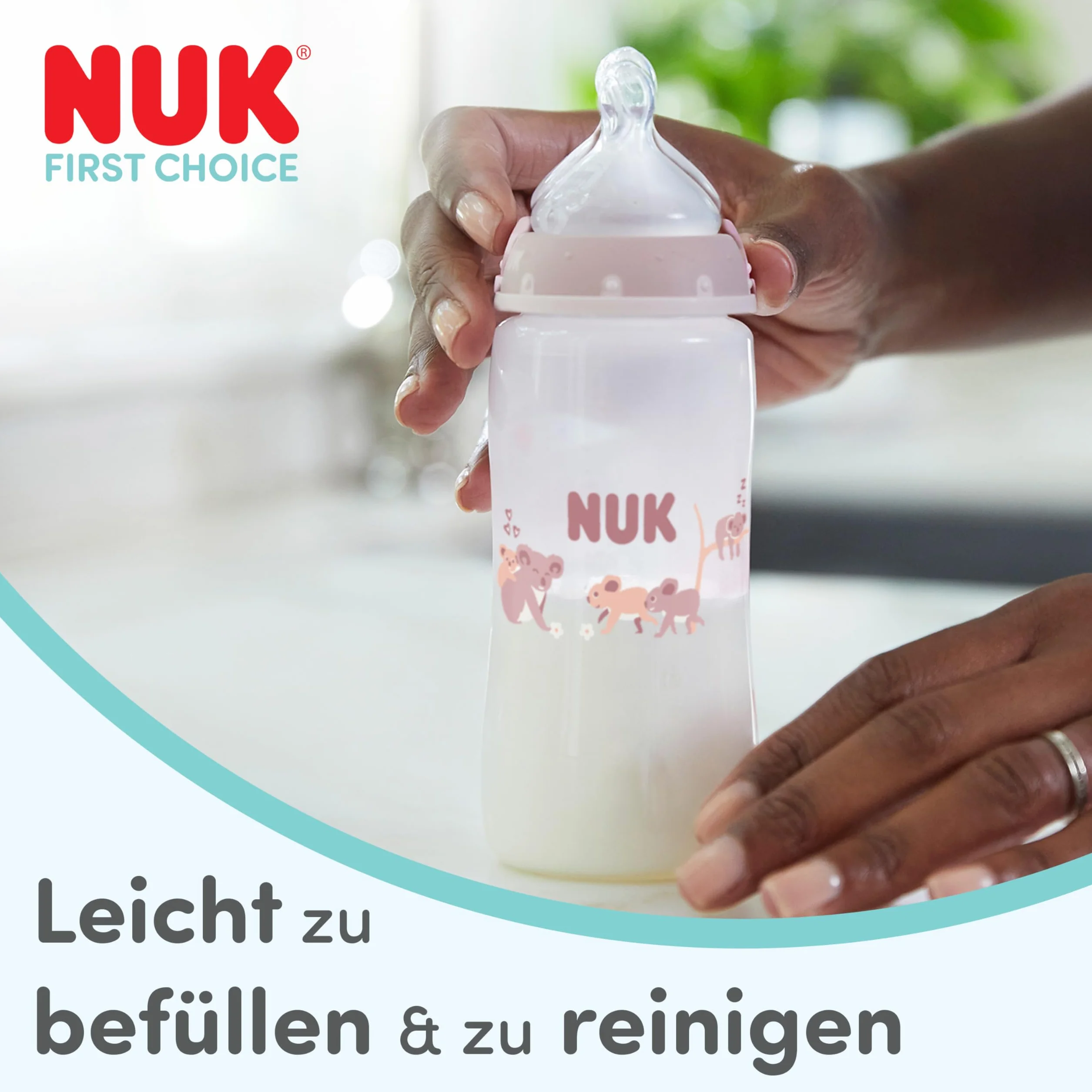 NUK First Choice Butelka dla niemowląt 300 ml PP przeciwkolkowa z wskaźnikiem temperatury 1 sztuka