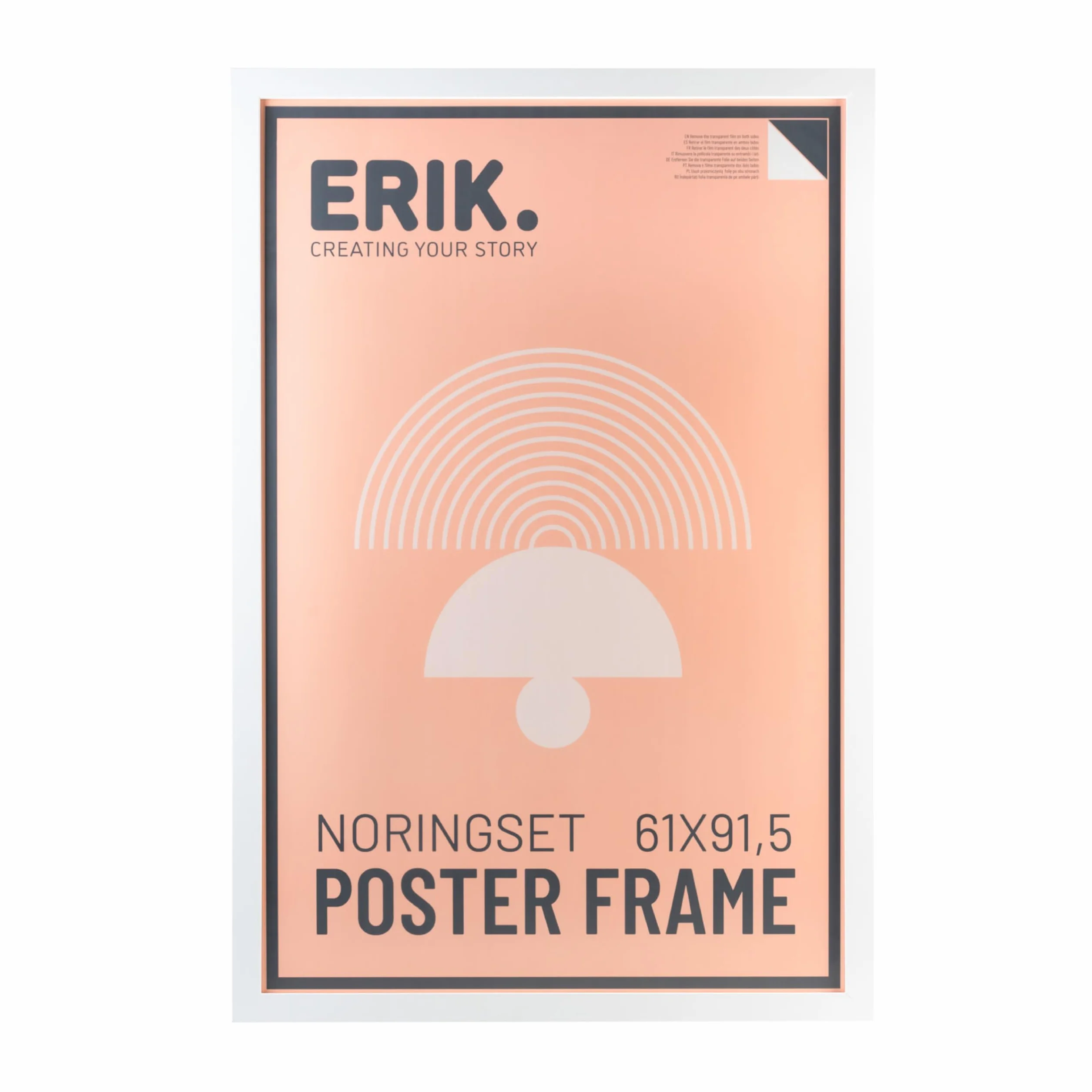 Grupo Erik Poster Frame 61 x 91.5cm White Photo Frame Wall Large Picture Frame Art Wall Decor