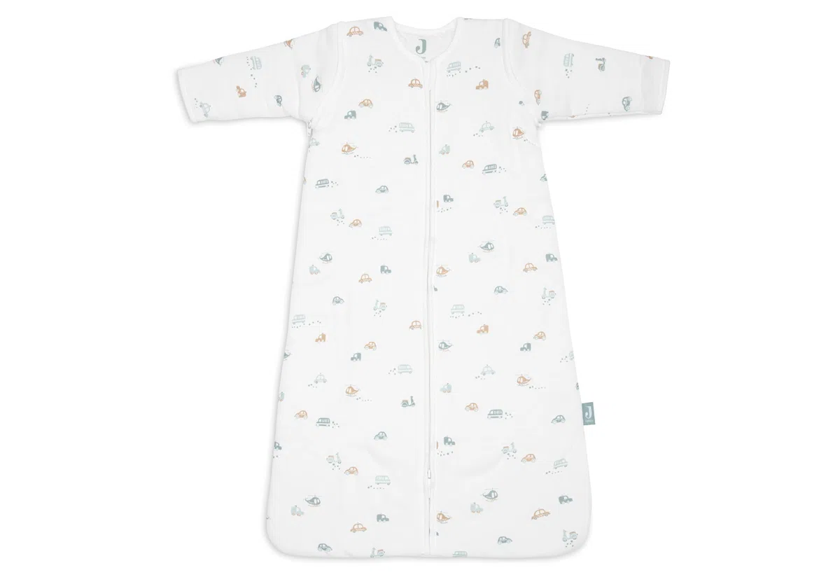Jollein Śpiwór niemowlęcy – 110 cm – On The Go – bawełna – 2,5 do 3,5 TOG – zdejmowane rękawy – certyfikat Öko-Tex – śpiwór dla niemowląt – śpiwór zimowy – również na wiosnę i jesień