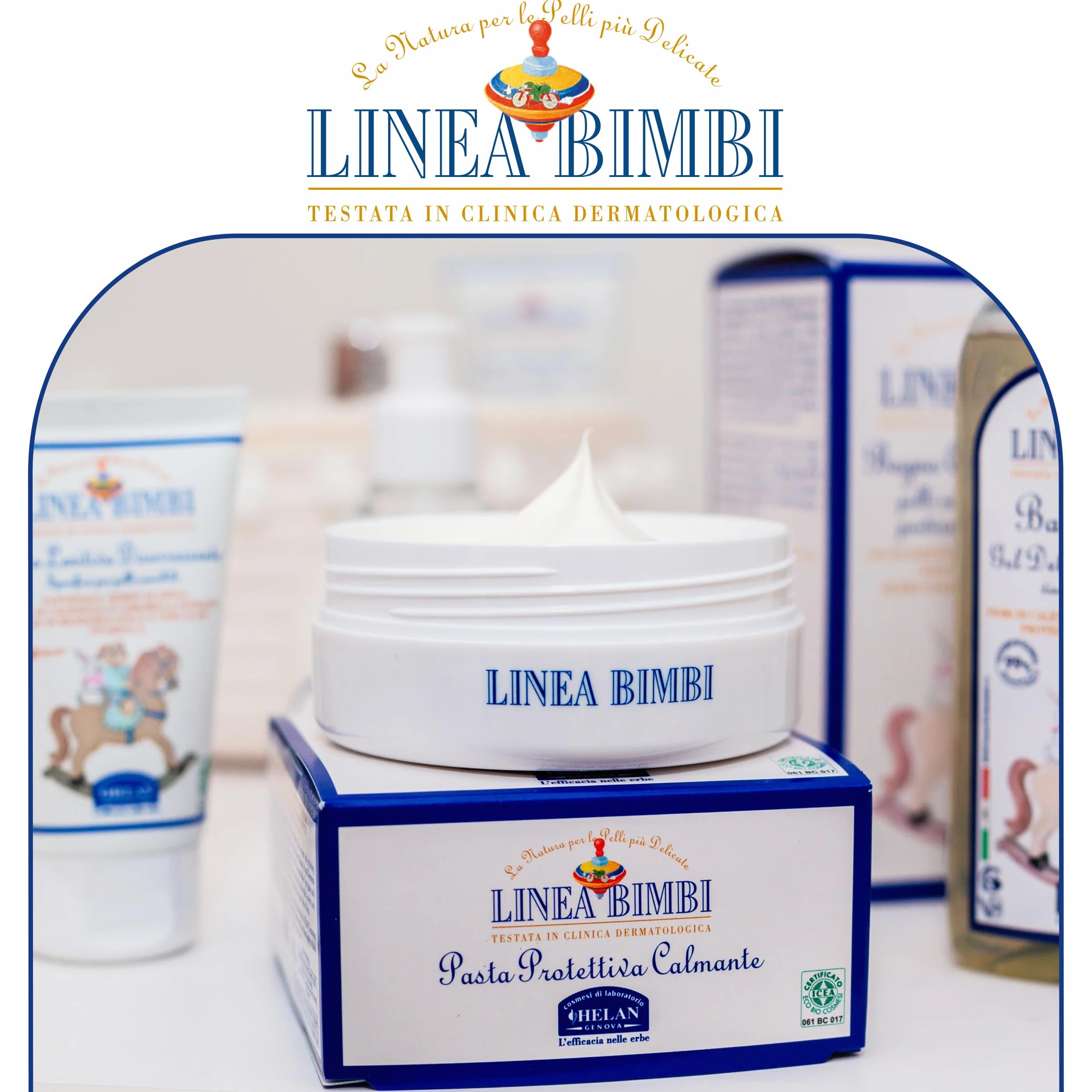 Helan, Linea Bimbi Bio – kojąca pasta ochronna, krem na pieluchy, zaczerwienienia i podrażnienia, ochronna pasta nawilżająca z aloesem, woskiem pszczelim, witaminą C i E, Made in Italy, 100 g
