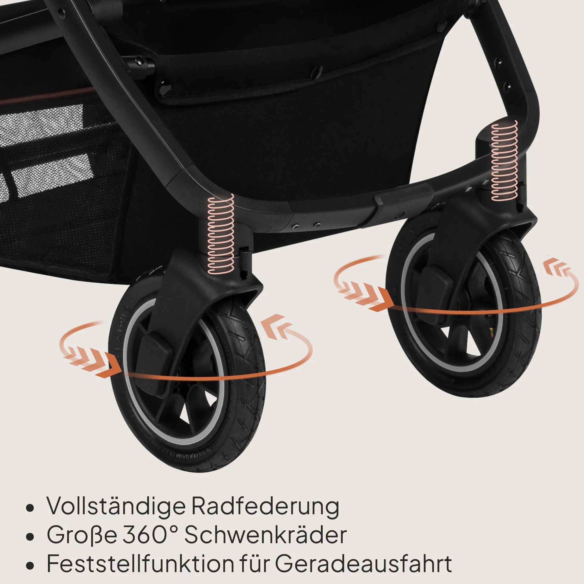 LIONELO Amber Wózek dziecięcy kombi 3 w 1, zestaw sportowych siedzisk, mocna, wanienka dla niemowląt, torba na fotel samochodowy, ochrona przed deszczem, dach XXL z ochroną przed słońcem