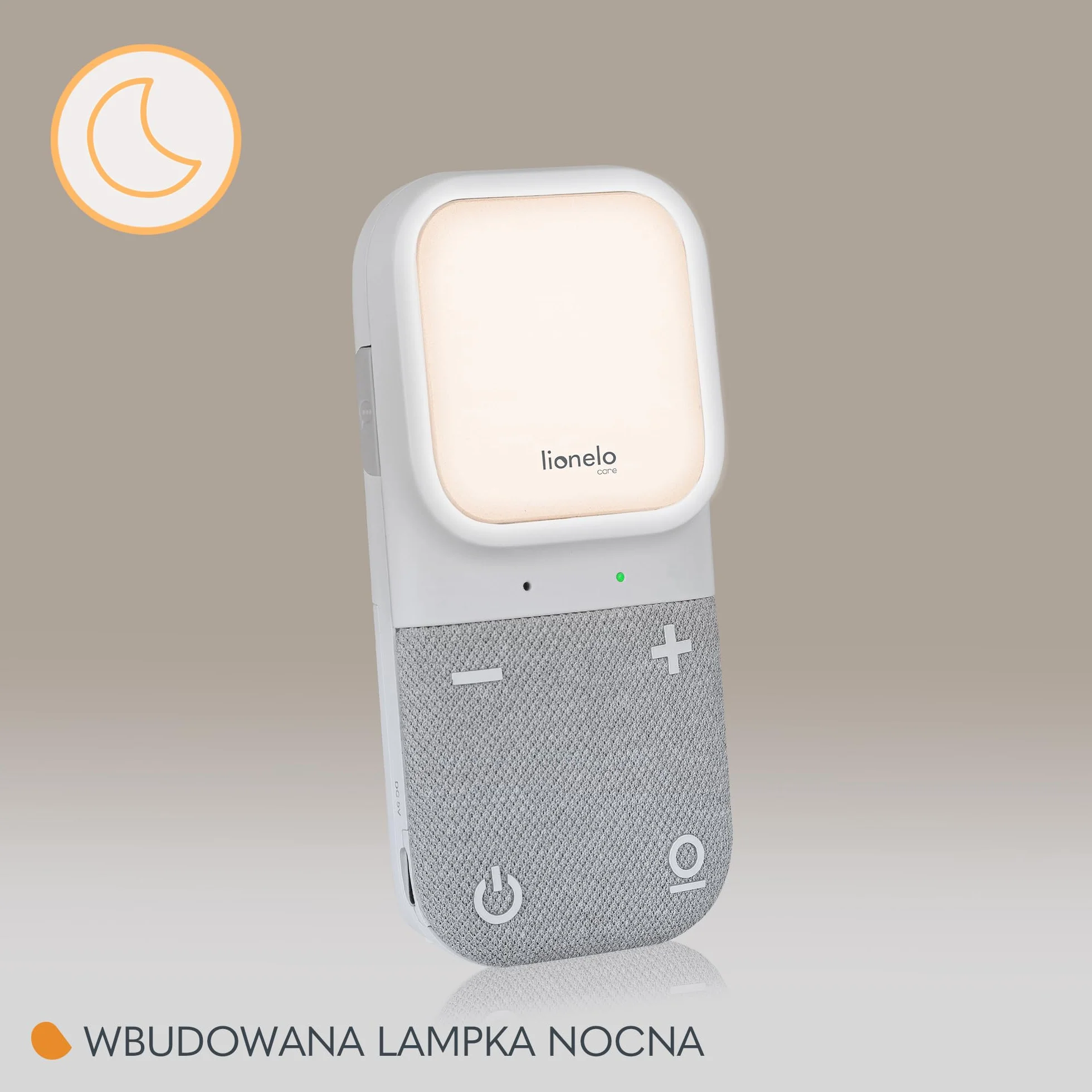 LIONELO Babyline 2.2 Niania Elektroniczna Audio z Lampką Nocną, Zasięg do 400 m Dwustronna Komunikacja Tryb Oszczędzania EcoVox, Alarmy, Bateria do 12 h, Regulacja Głośności