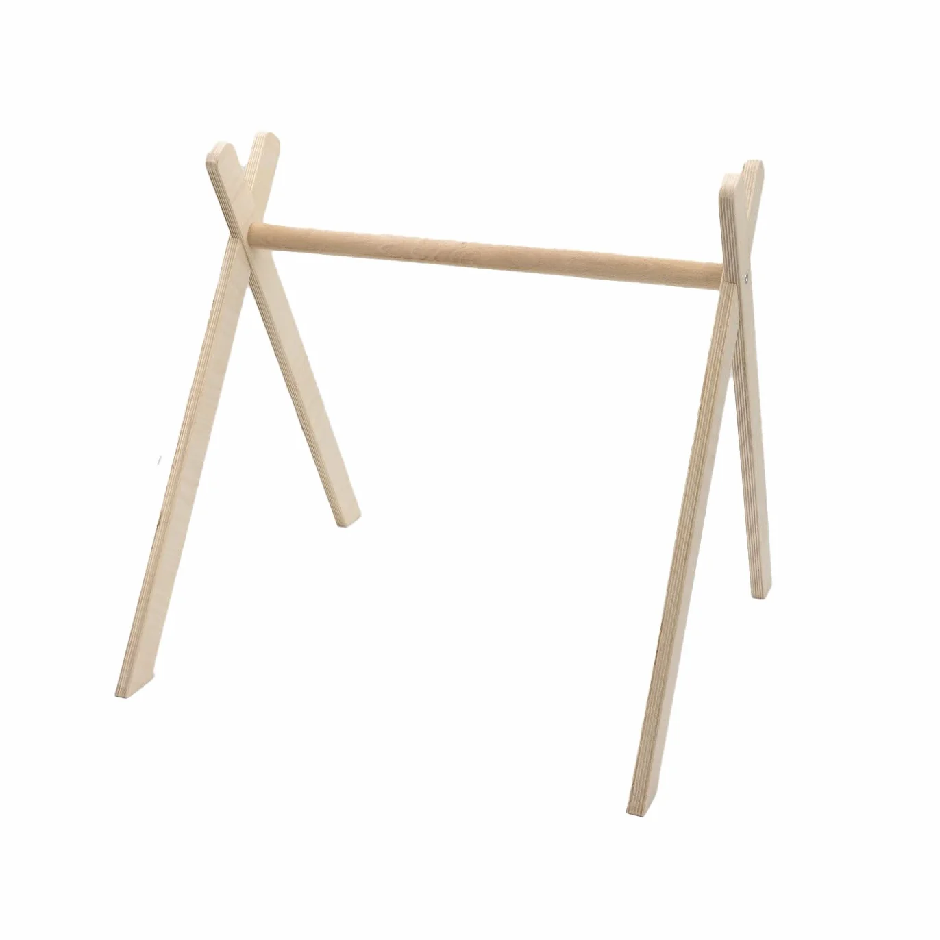 Drewniany łuk do zabawy BASIC dla niemowląt od urodzenia, Montessori Baby Gym, stabilna konstrukcja