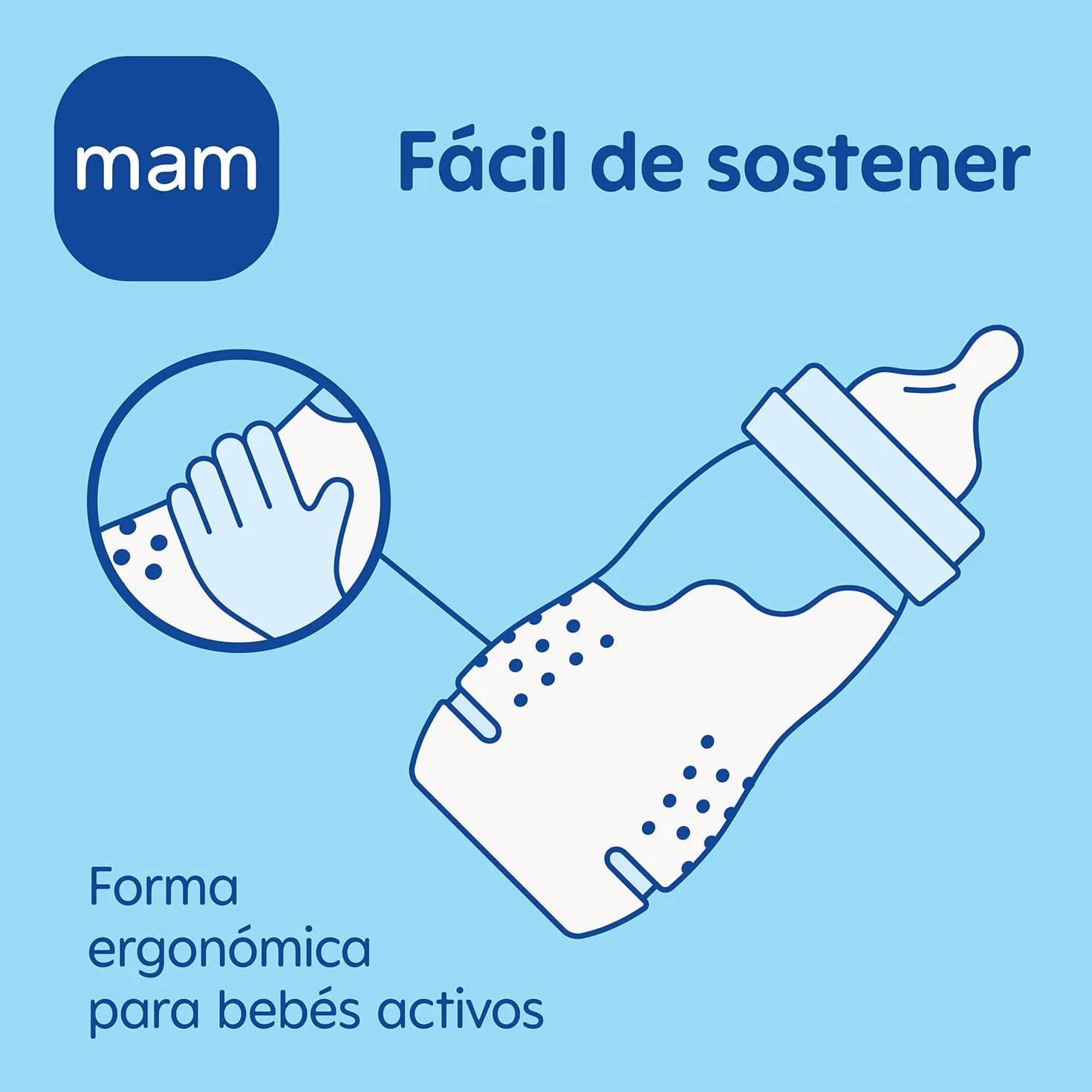 MAM Butelka dla niemowląt 270 ml, smoczek 2 średni przepływ silikonowy, Easy Active, różowy