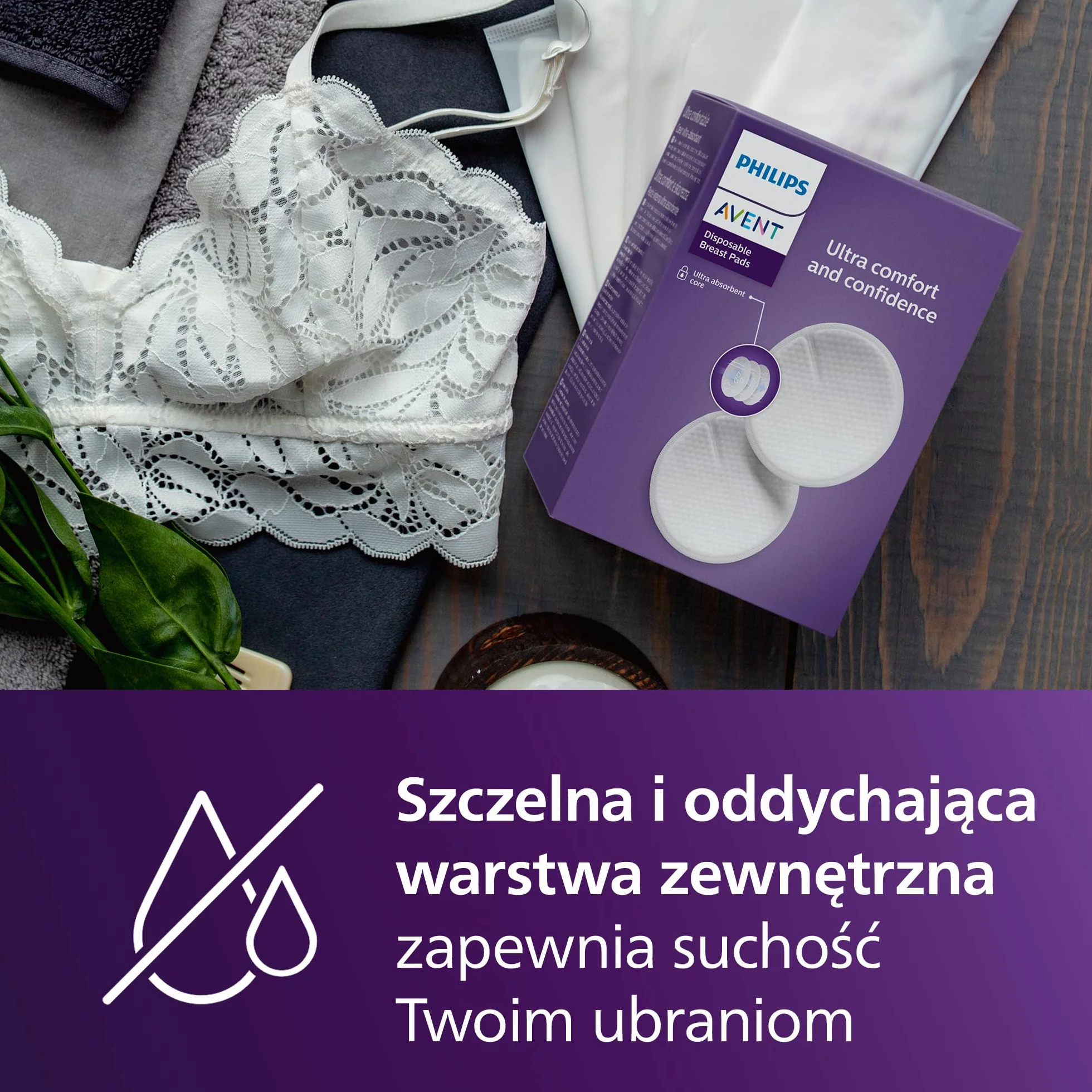 Philips Avent Scf254/13 Wkładki Laktacyjne, Biały, 100 Sztuk