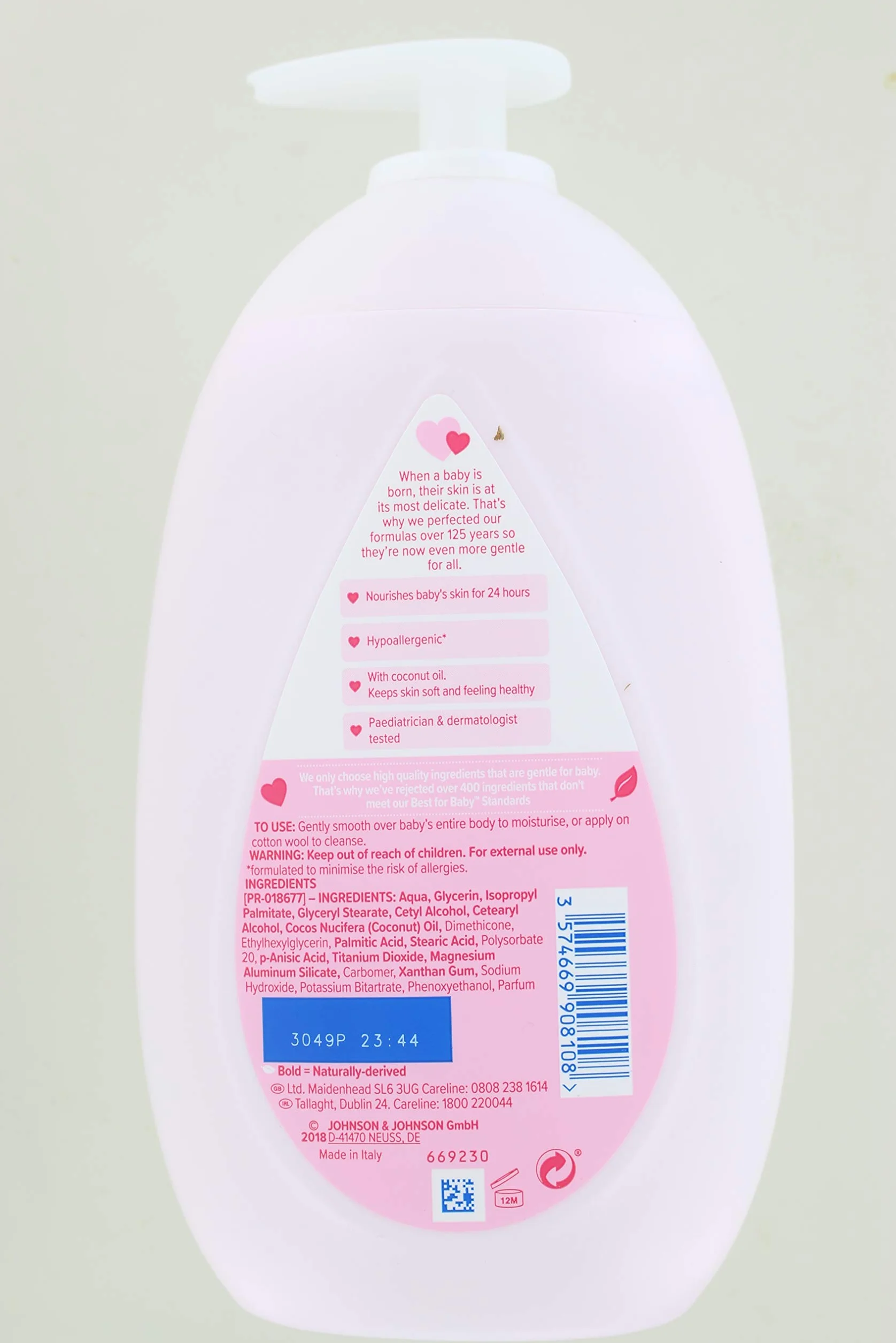 Johnson's Baby Lotion, 500 ml, 1 sztuka