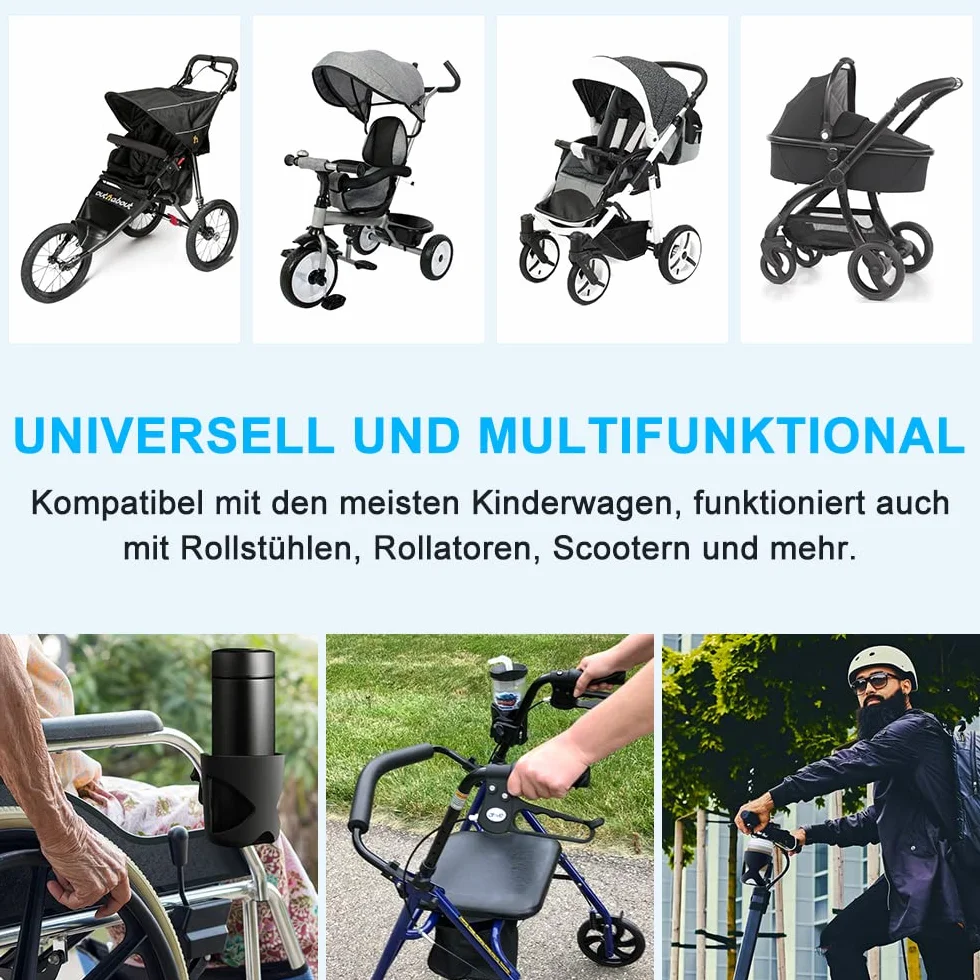 Wózek na kubek z haczykami, wózek na kubki, uniwersalny uchwyt na butelkę, 360 stopni, obrotowy uchwyt na kubek ABS, regulowany pojemnik na butelkę organiczną