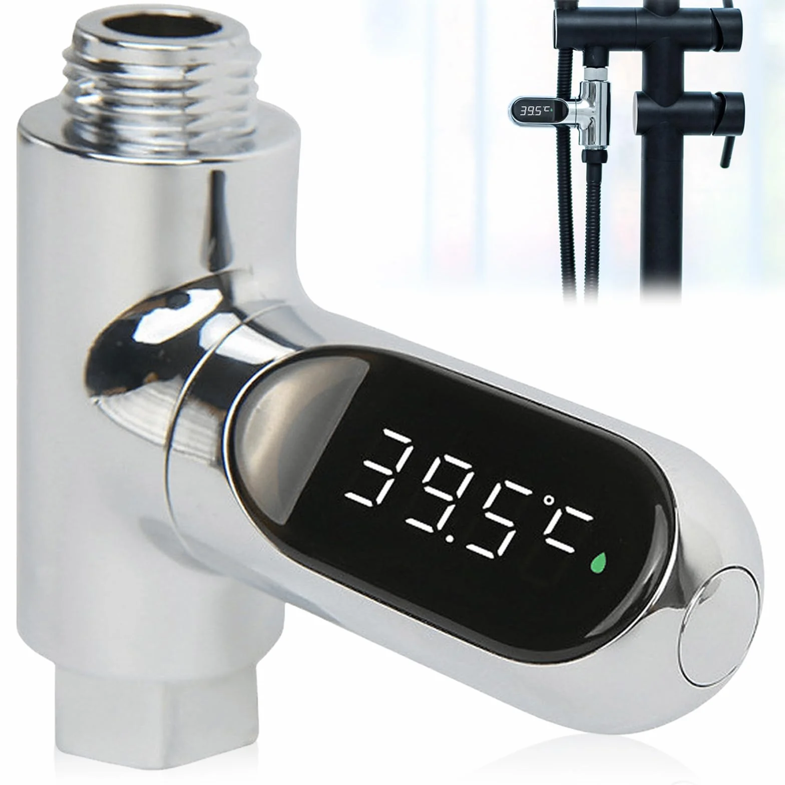 BAIFULAI Cyfrowy Termometr Kąpielowy LED 0-100℃ Obracany 360° Ekran