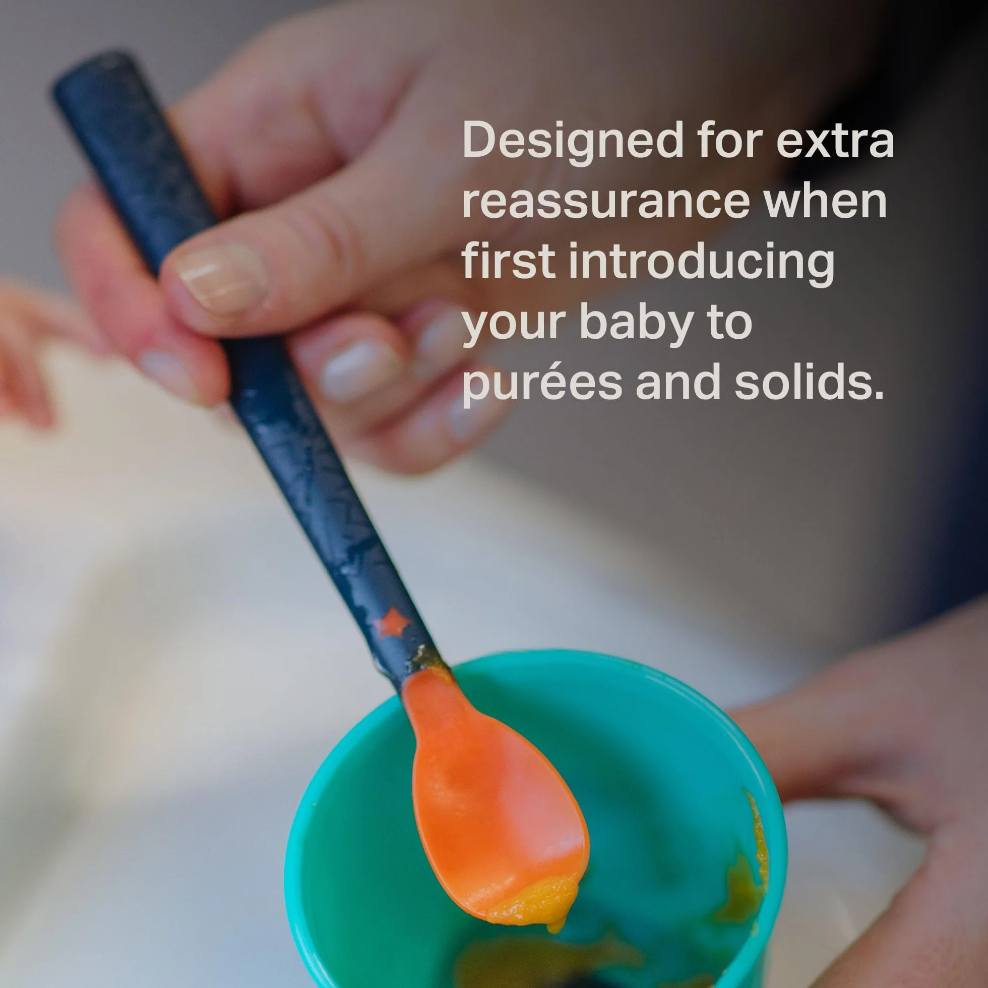 Tommee Tippee Heat Sense Weaning Spoons with BACSHIELD Antibacterial Technology and Long Anti-Slip Handles, 4m+, Pack of 4