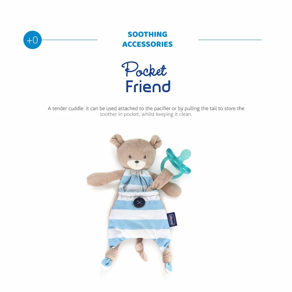 Chicco Przytulanka Pluszowa Tasiemka Etui do Smoczka dla Niemowląt 0m+