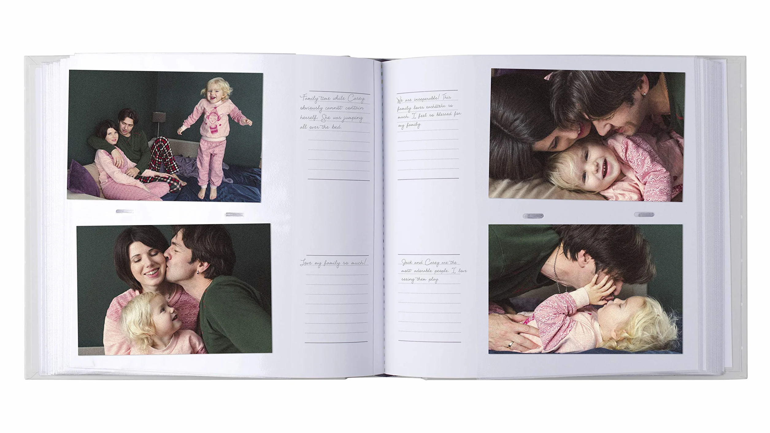 Pearhead Album fotograficzny 50 stron szary z białymi kropkami prezent dla dziecka chrzest