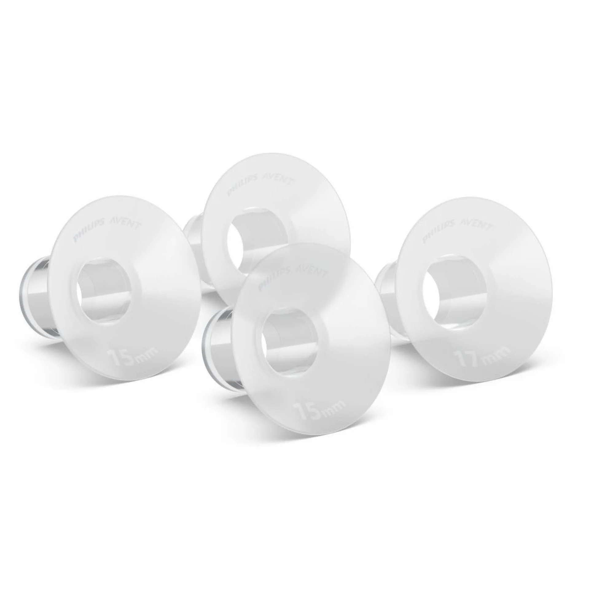 Philips Avent Bezdotykowe małe wkładki laktacyjne (15 mm i 17 mm) do elektrycznego laktatora, kompatybilne z bezdotykowymi pojemnikami na pokarm, SCF554/11