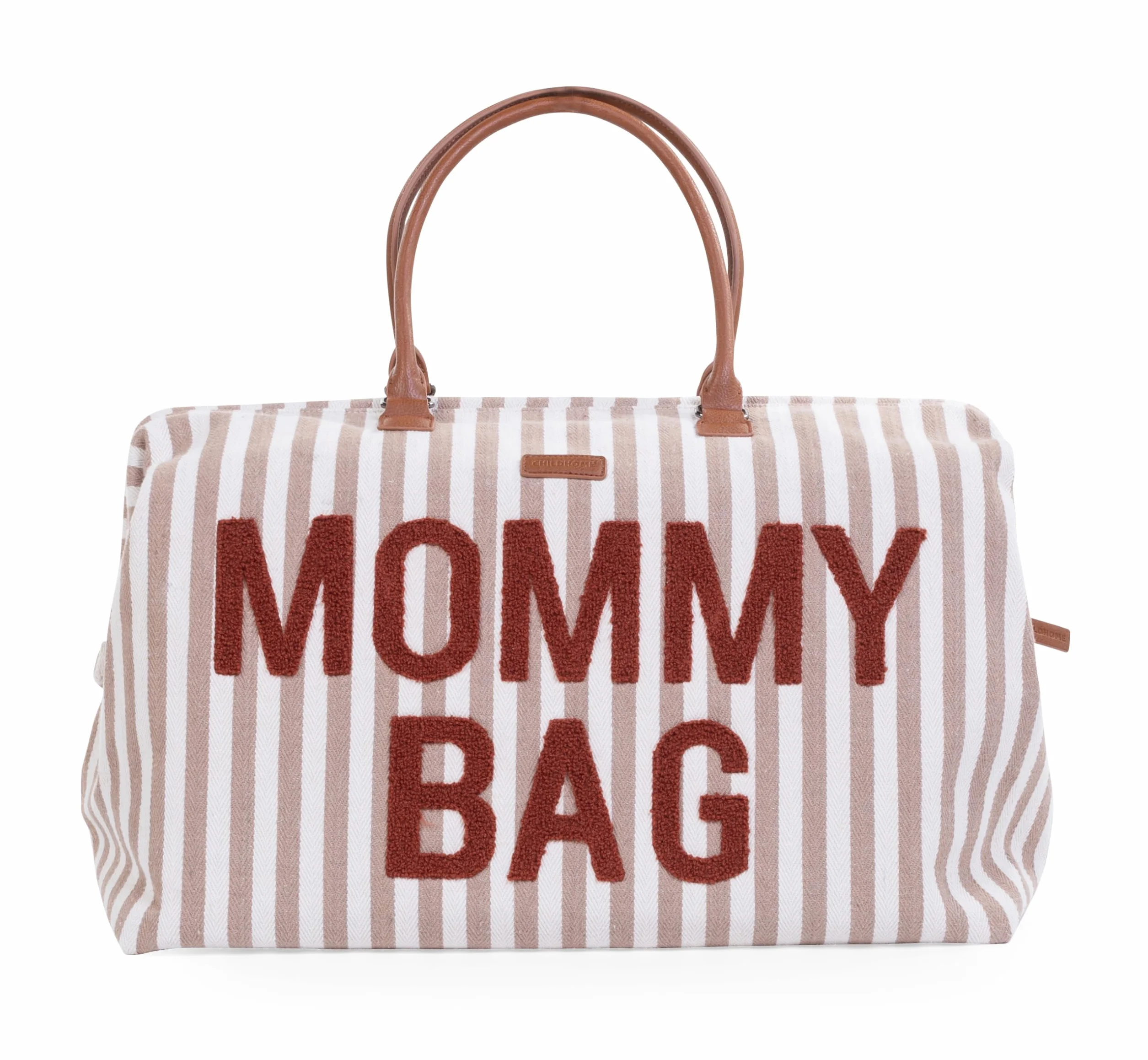 CHILDHOME, Mommy Bag, torba na pieluchy, dla kobiet w ciąży, torba podróżna, duża pojemność, mata do przewijania, regulowany pasek na ramię, izolowana kieszeń, przejście na walizkę, paski terakota