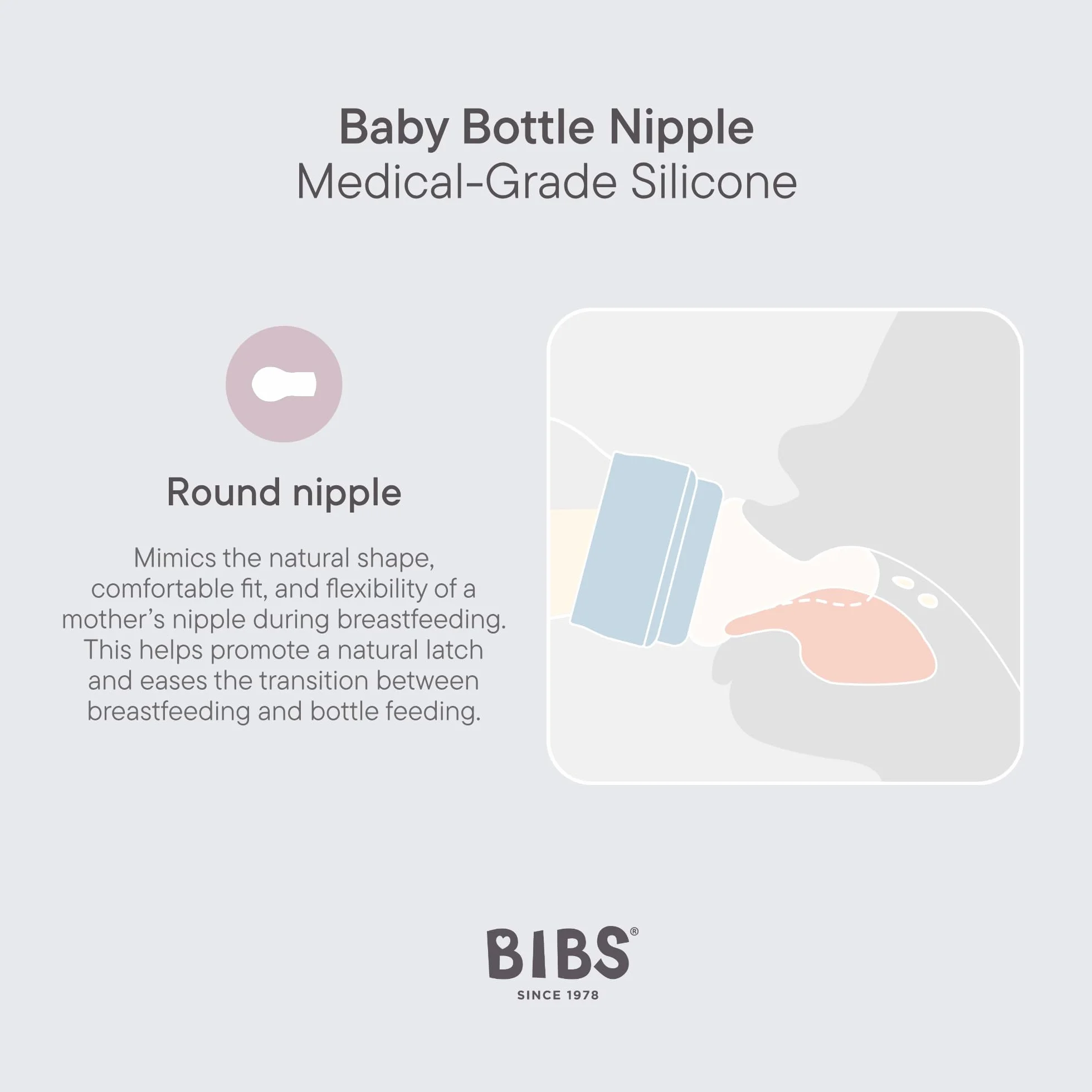 BIBS Baby Glass Bottle. 2-pak. Zapobiega kolce. Okrągły smoczek z Silikon. Wspomaga naturalne karmienie piersią, Complete Set - 120 ml (Pack of 2), Ivory